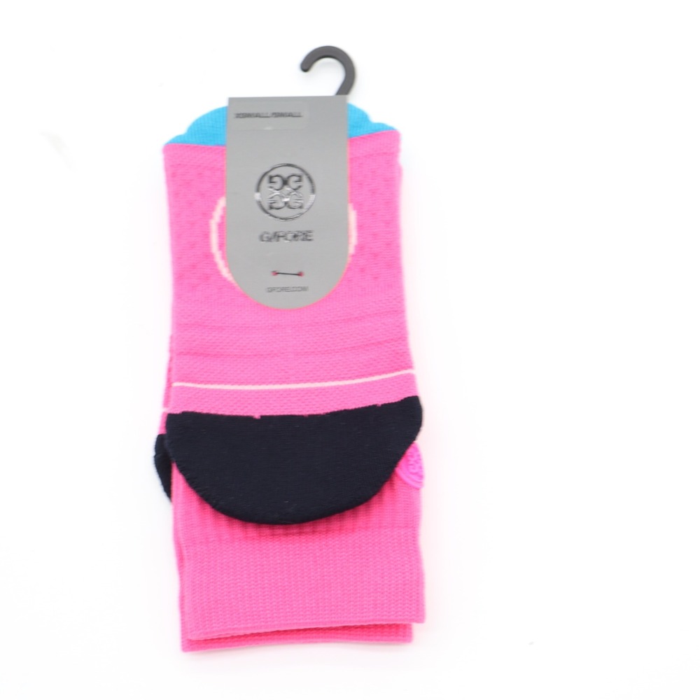 G/FORE Ladies Pray For Birdies Crew Golf Socks Knockout Pink XS/S